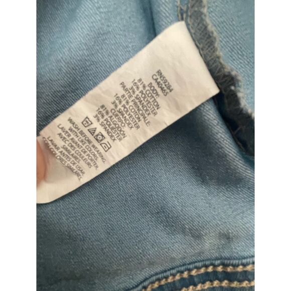 The Childrens Place Girls Small Denim Jean Jacket Blue Distressed Snap Front - Picture 3 of 6